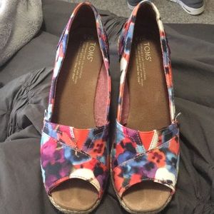 Tom wedges floral
